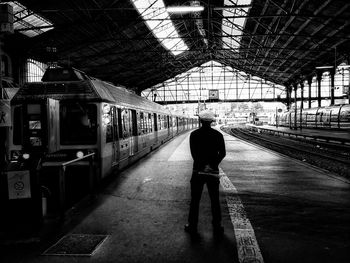 Man standing on railway station