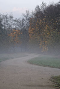 Scenic view of landscape against sky during autumn