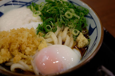 Close-up of served food in plate