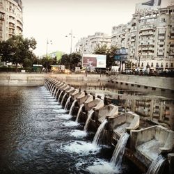 View of buildings along canal