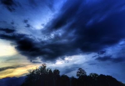 Low angle view of cloudy sky