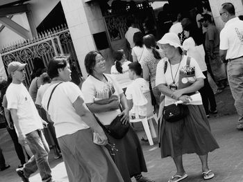 Group of people in shopping mall