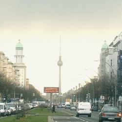 City street with buildings in background