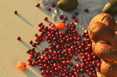 Close-up of berries on table