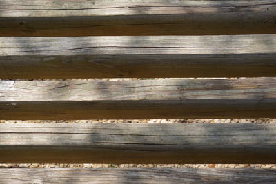 Wooden plank on wooden wall