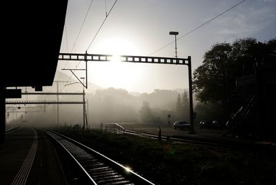 Railroad tracks against sky