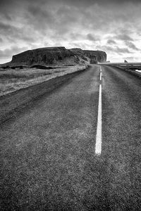 Road on landscape against sky