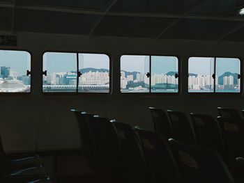 Empty seats in train