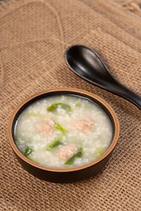 Close-up of soup in bowl