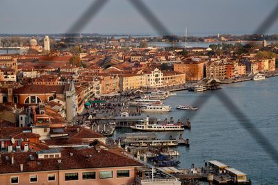 High angle view of venice