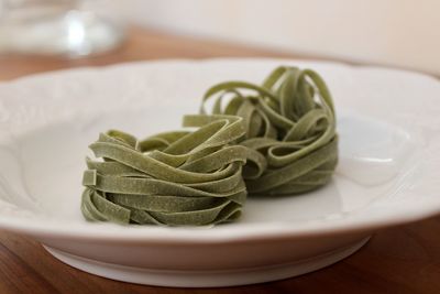 Close-up of pasta in plate