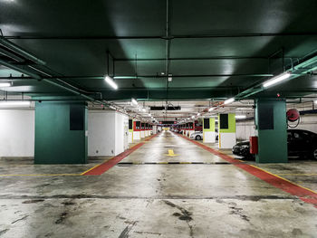 Empty underground walkway