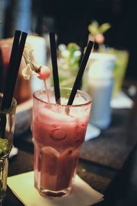 Close-up of drink on table