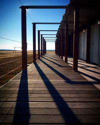 Empty corridor along walls