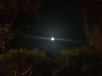 Scenic view of landscape against sky at night