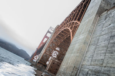 Low angle view of bridge against sky