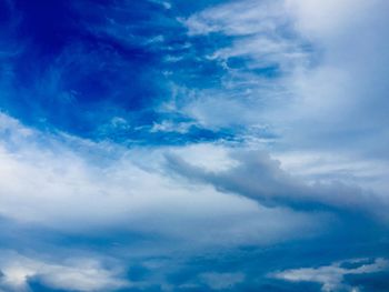 Low angle view of clouds in sky