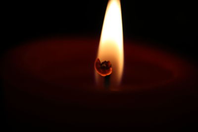 Close-up of a candles flame