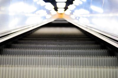 Close-up of escalator