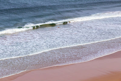 High angle view of beach