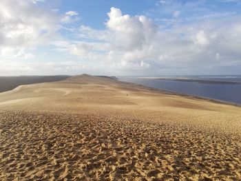 Scenic view of desert against sky