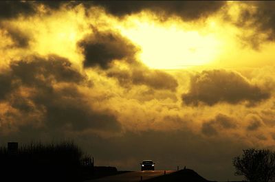 Low angle view of cloudy sky