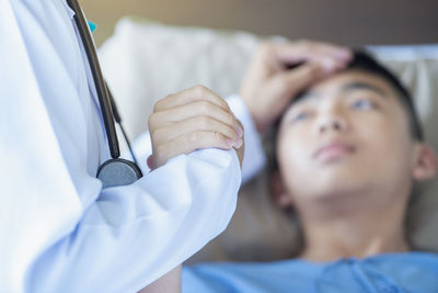 Low angle view of human feet