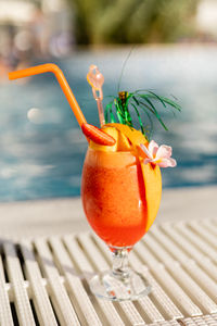 Close-up of drink on table