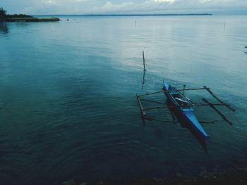 High angle view of sea against sky