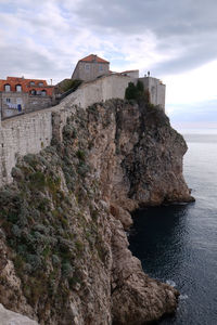 Defense walls of the old town of dubrovnik, croatia