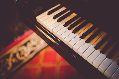 Close-up of piano