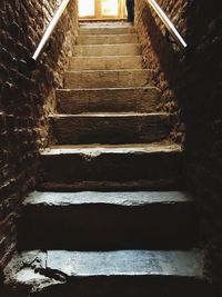 Low angle view of staircase in building