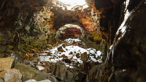 Rock formations in cave