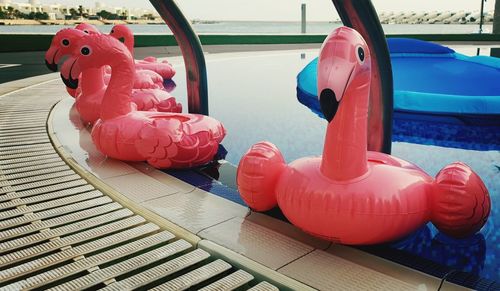 Inflatable flamingos 