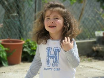 Portrait of girl smiling