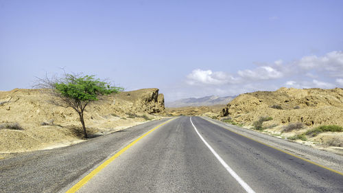 Road amidst landscape against sky