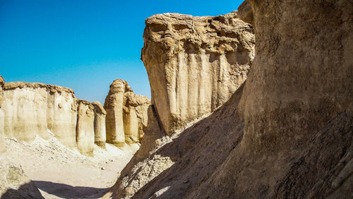 Low angle view rock formation