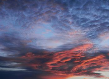 Low angle view of cloudy sky