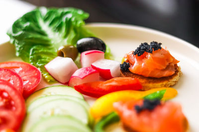 Close-up of food in plate