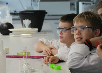 Children in science lab
