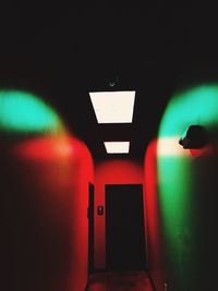 Illuminated lights at night