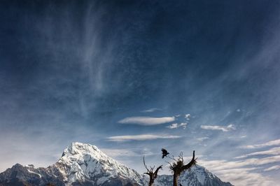 Snow covered mountain against sky