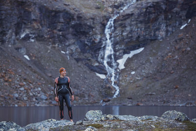 Woman at lake