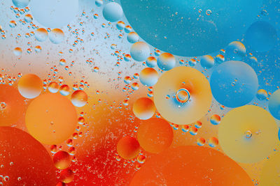 Full frame shot of bubbles in water