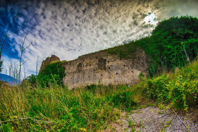 Scenic view of land against sky