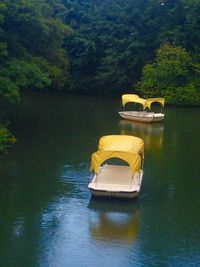 Boats in lake