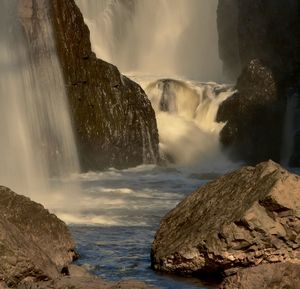 Scenic view of waterfall