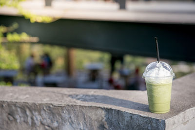 Close-up of drink on table