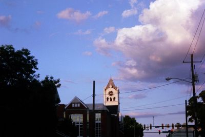 Low angle view of church against sky