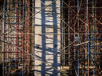 Construction site in city